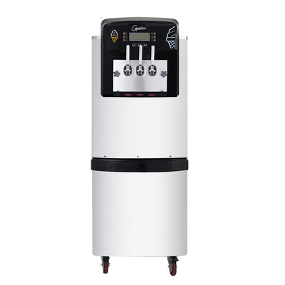 Snack Factory GSE Serving Ice Cream Machine Commercial Soft Ice Cream Maker Frozen Yogurt Maker with LCD Display Mix 3 Flavors